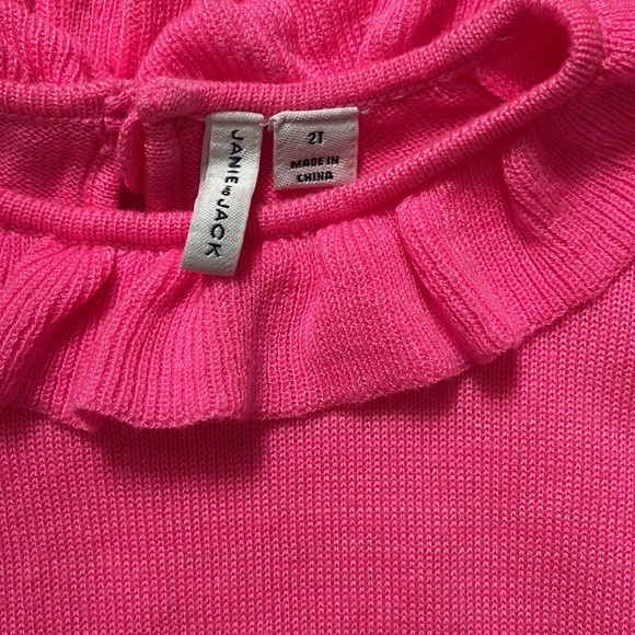 Janie and Jack pink short sleeve knit. - Picture 3 of 4